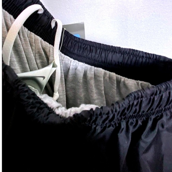 NEW Vtg 90s Nike Womens Medium Track Sweatpants Black Swoosh Pants Y2K Lined 31" - Picture 8 of 10